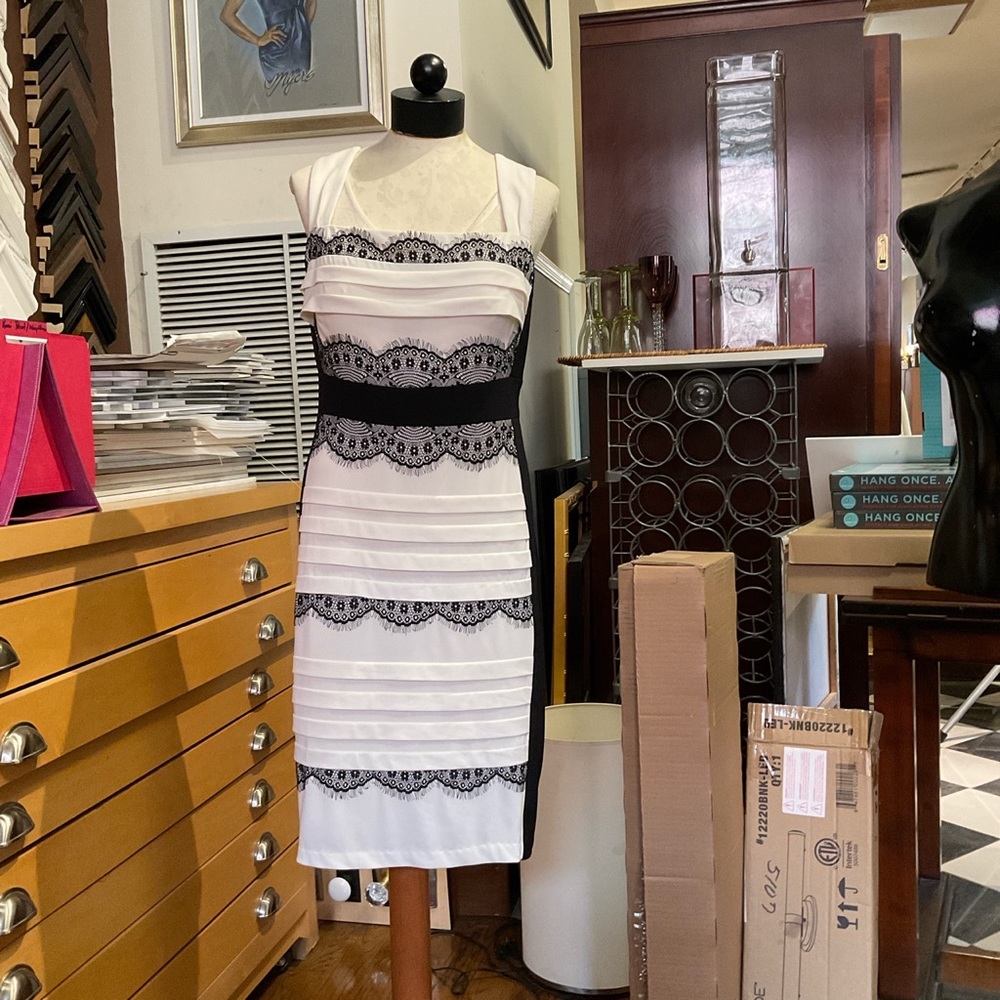 Black and White Business Attire JAX Dress